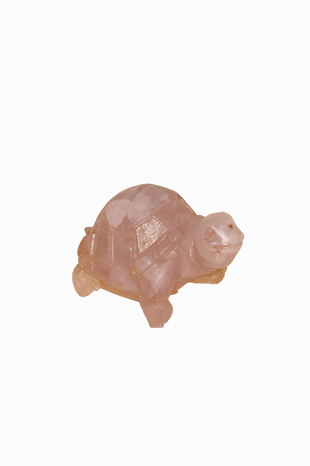 Tortuga de Resina y Cuarzo Rosa