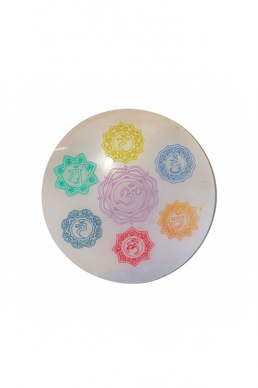 Plato de Selenita Siete Chakras