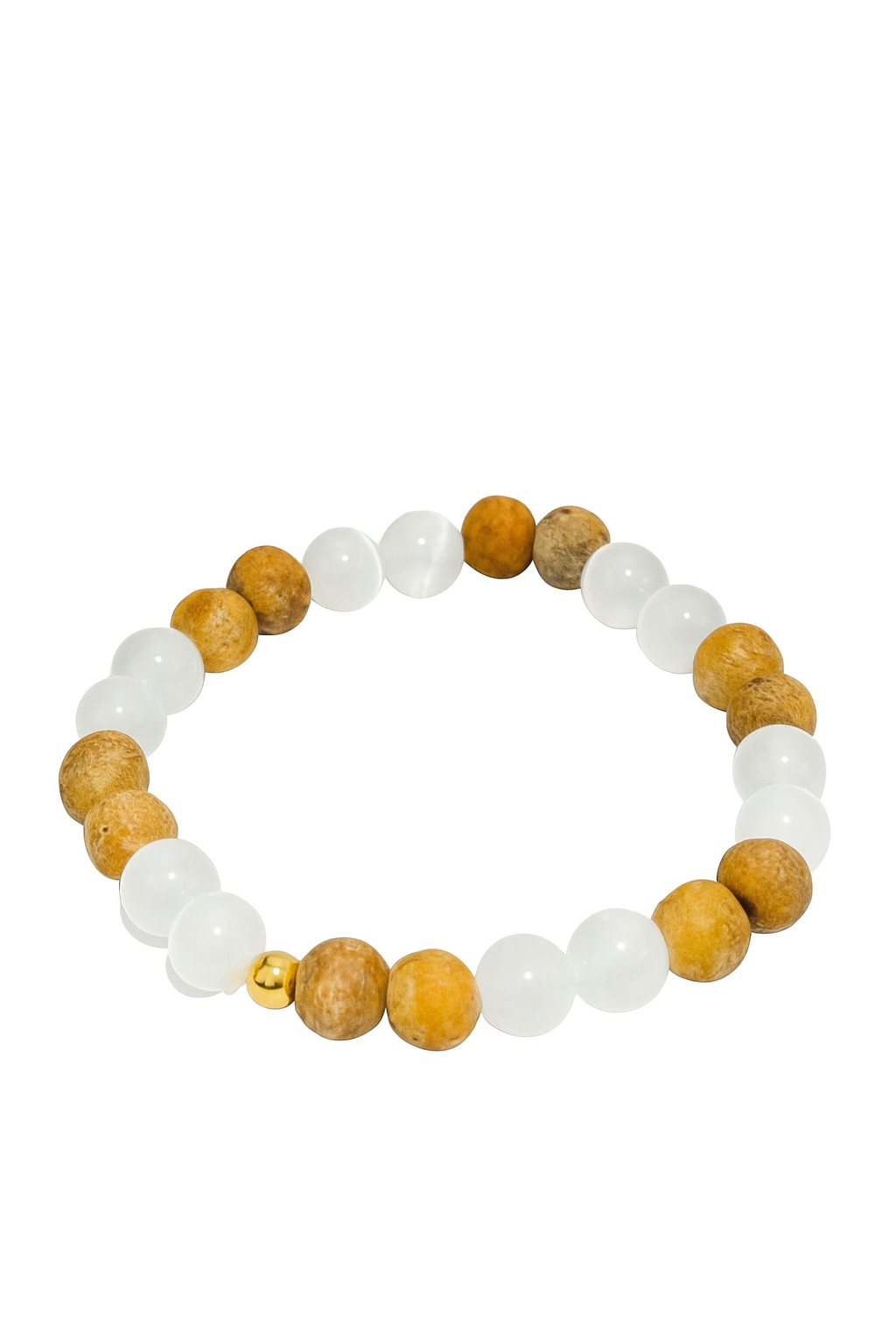 Pulsera de Palo Santo con Selenita