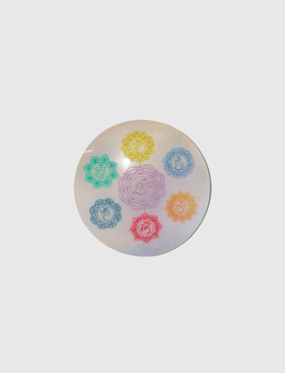 Plato de Selenita Siete Chakras