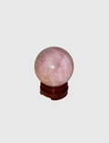 Esfera de Cuarzo Rosa Pulida Grande
