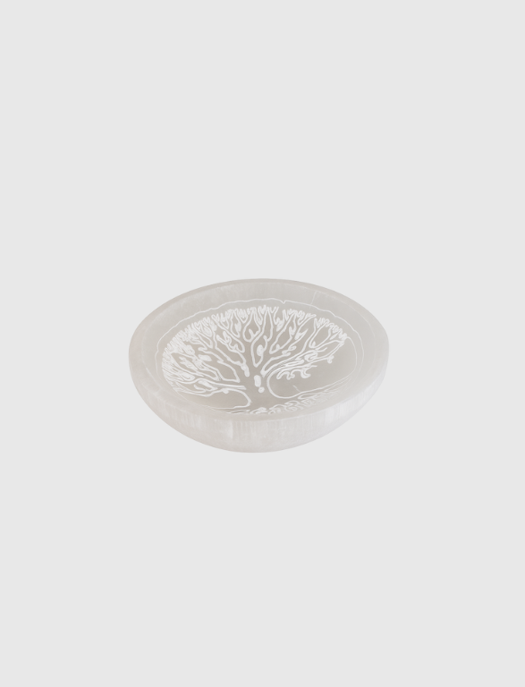 Cuenco de Selenita Árbol de la Vida