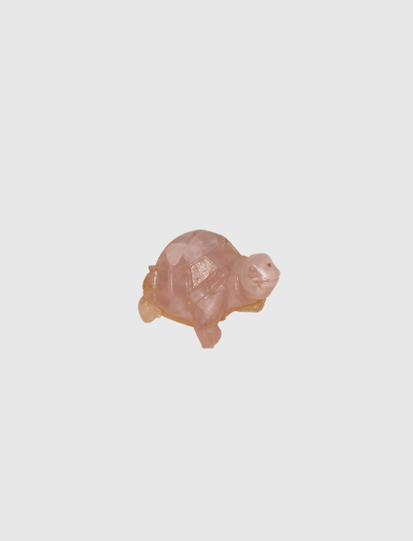 Tortuga de Resina y Cuarzo Rosa