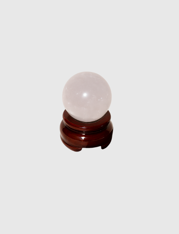 Esfera Pequeña de Cuarzo Rosa