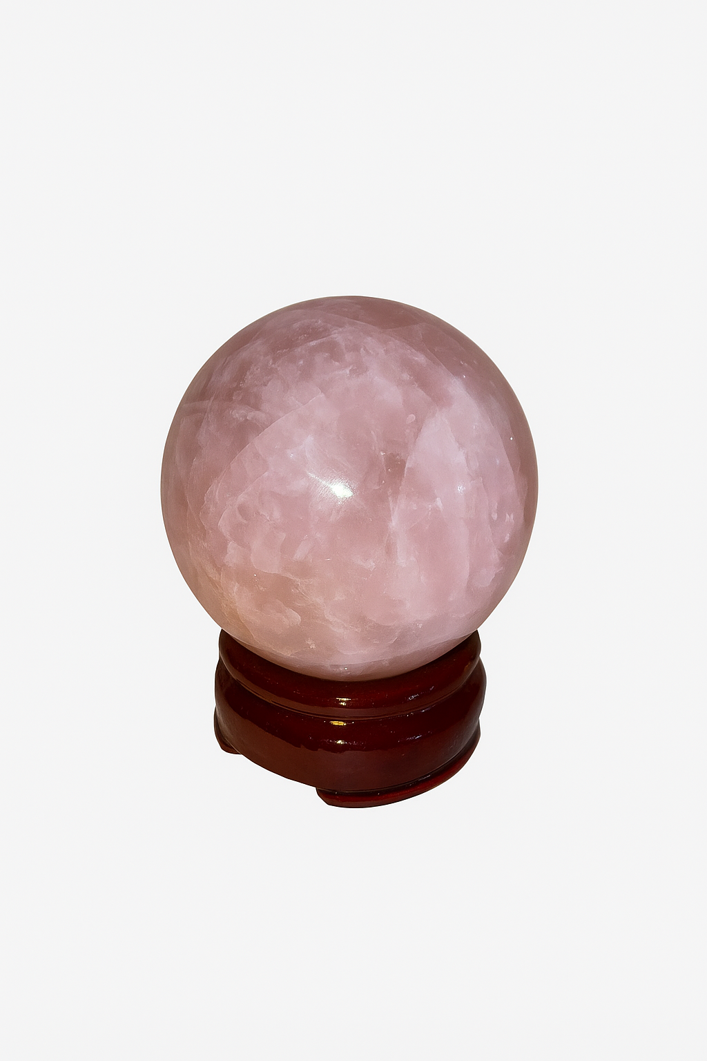 Esfera de Cuarzo Rosa Pulida Grande